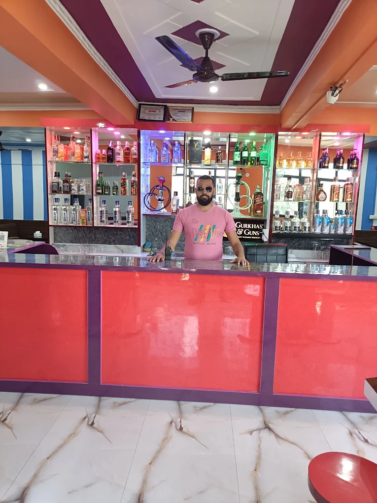 Our bartender at the counter ready to serve